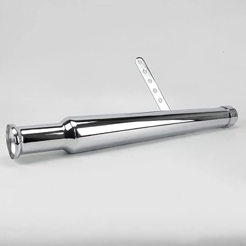 TUHBCX Motorräder Auspuffanlage Universal Chrom Motorrad Schalldämpfer Schalldämpfer Motorrad Auspuff Megaphon Stil Für Chopper Für Bobber Schalldämpfer(09)