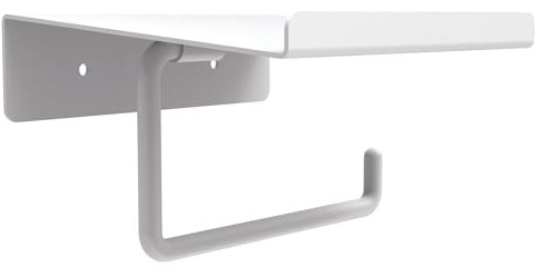 Box and beyond - Porte Papier Toilette, Support Papier Toilette Mural, Porte Rouleau Toilette, White, Blanc, 14 x 6,2 x 12cm