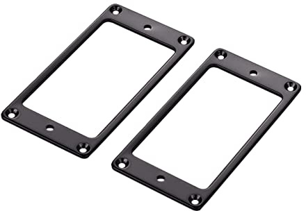 ERYUE Blende für Tonabnehmer für Musikinstrumente 2er Pickup Montageringe für Humbucker Pickups Cover Frame Set Ersatz für LP Gitarren