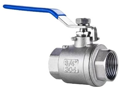 Kugelhahn mit vollem Durchgang aus Edelstahl 304, 1/2~11/2 NPT-Kugelhahn, NPT-Innengewinde x Innengewinde, mit blauen Verriegelungsgriffen(DN20-3/4)