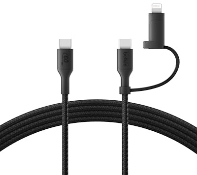 Belkin BoostCharge Pro 2-in-1・USB-Kabel・USB-C (M) (CAC003HQ1.5MBK)