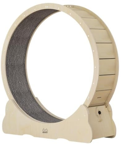 DWZXL Katzenrad Laufband for Katzen, Roller, Fitness, Sport, Massivholz, mehrschichtig, großes Spielzeug, Katzenklettergerüst, Coole Katzenlaufmaschine Cat Wheel(Pink,S)