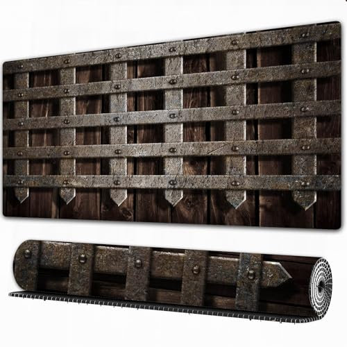 FEHWI Mauspad 80×30 cm Verlängertes großes Mauspad Schreibtischauflage,Valentinsmuster mit Blumen und bunten Herzen (3),genähte Kanten Gaming Mauspad,rutschfeste Gummibasis