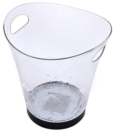 Seau à glace lumineux à LED 5 L grande capacité pour fêtes et clubs avec fonction de changement de couleur automatique