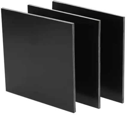 1 Plaque De Bakélite Noire, Panneau Isolant En Résine Phénolique De 3 À 10 Mm D'épaisseur, Plaque De Bakélite Haute Résistance À La Chaleur De 300 × 300 Mm(4x300x300mm)