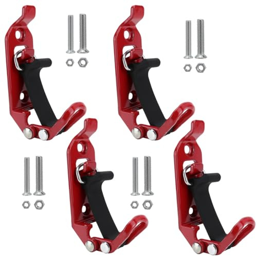Uadme Supporto per Pala, 4 Pezzi Supporto Pala e Ascia per Portapacchi, Kit Montaggio Parete con Morsetto Gomma Metallica per Fuoristrada Camion Rimorchi SUV Quad e barche