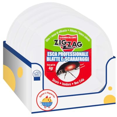 Esca Insetticida per Blatte e Scarafaggi – Confezione in Scatolina da 4 g – Uso Domestico e Professionale kit con Spugna Brandizzata SPESA & RISPARMIO Inclusa – Variazioni 4/8/12 Pezzi (4)