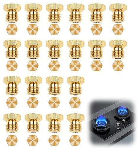 20 Piezas Inyectores Cocina Gas Butano Universales Conjunto Quemador Para GLP Placa Conversión Para Gazineer Cocina Y Placa De Cocción Quemador, 0,5*3-0,65*2-0,7*4-0.73-0.87*3-0.9-0.95-0.97*2-1.02
