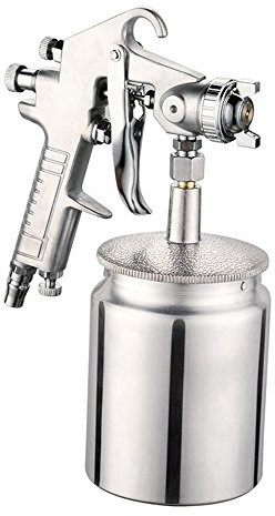 3-mm-Druckluftpistole mit Saugnapf und Edelstahldüse mit 1000 ml Kapazität als Airbrush-Malwerkzeug von Nuzamas, geeignet für Autos und Möbel