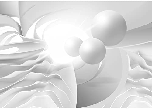 Runa Art Carta da parati fotografica 396 x 280 cm Abstract 3D | Vello Decorazione Murale Soggiorno Camera Da Letto | Manifattura tedesca | bianca 9226012c