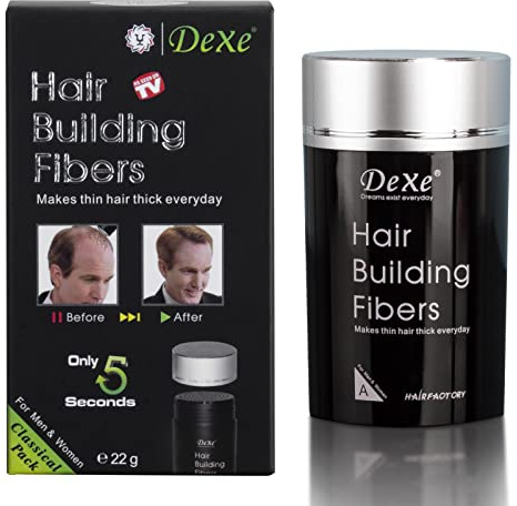 Hair Building Fibers (Black) - Hair Thickener for Fine Hair for Women & Men