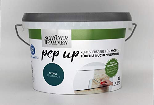 Pep up für Möbel Türen und Küchenfronten Petrol seidenmatt 1 l