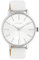 Oozoo Damenuhr mit Lederband 42 MM Silberfarben/Weiß C10610