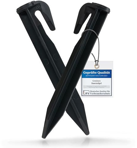 G greengrass tools Haken Erdnägel für Mähroboter Kabel Heringe Draht-Befestigung ERD-Anker - bruchsicher verstärkt - kompatibel mit Husqvarna, Gardena, Worx, Robomow, Yard Force, Bosch, Stück:50