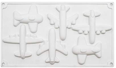 GUMEI 5 Cavity Aircraft Airplane Silicone Mold Fondant Mousse Cake Mould Baking Tool Candy Molds for Chocolate Gummy Ice Cube Jelly Truffles Pralines Caramels Ganache