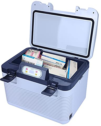 Yclty 12/19L Profession Insuline Glacière Voyage Médecine Congélateur Mini Frigo Réfrigérateur Cas Diabétique Insuline Glacière Boîte Soutien Maison Prise de Voiture