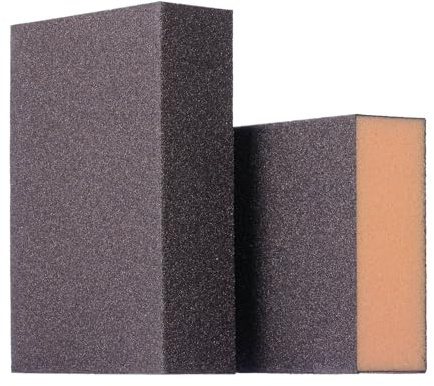 YoiYee Medium Grade (120 Grit) Hand Sanding Block, Wet and Dry Sponges San