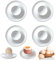 Vastsea 4 Hueveras Blancas, Huevera de Cerámica, Huevos Soporte de Porcelana, Hueveras de Cerámica Adecuadas para el Desayuno Familiar con Huevos(Blanco)