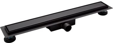 VBChome Duschrinne Schwarz 120cm Edelstahl doppelseitige Ablauf Bodenablauf Selbstreinigender Siphon mit Geruchsstop für Badezimmer Duschablauf sehr flach Komplettset