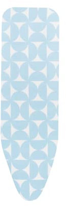 Brabantia - Copriasse da Stiro B - 124 x 38 cm - Set Completo in Cotone al 100% e Strato di Schiuma da 8 mm - Per Ferri da Stiro e Vapore - Cordoncino di Fissaggio e Stretch-System - Freeze Breeze