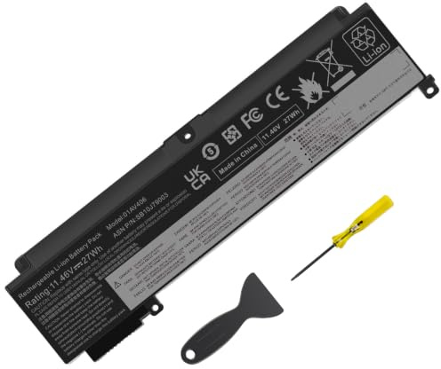 ARyee 01AV406 Akku kompatibel mit Lenovo ThinkPad T460S T470S Serie, Ersatz für 01AV406 01AV462 00HW038 00HW025 L16M3P73 SB10J79003 SB10K97605(11,46V 27Wh)