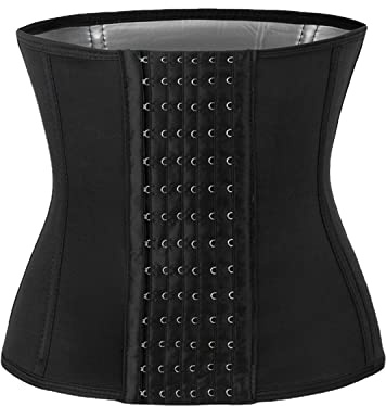 XDSP Sport underbyst korsett shapewear justerbar midjegörare dam midja tränare cincher bälte korsett, svart, S