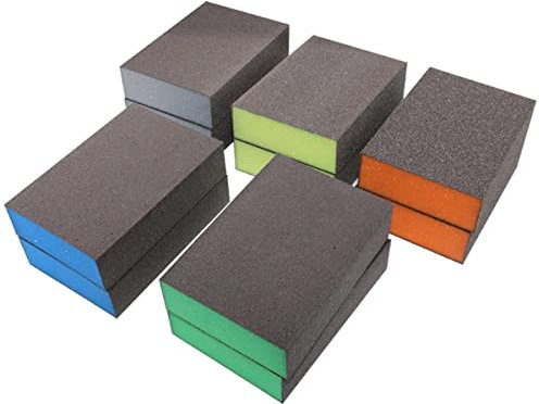 YTGZS Schleifschwamm Waschbar und Wiederverwendbar Geeignet zum Polieren von Verschiedenen Materialien 10-teiliges Set