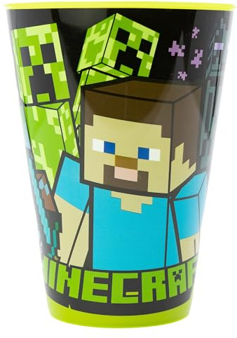 WIEDERVERWENDBARER KINDERBECHER AUS BPA-FREIEM KUNSTSTOFF 430 ML | MINECRAFT, Grün