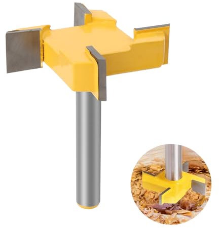 Dfuqanb Plattenfräser, 8mm Schaft Reinigung Fräser, 8 mm Schaft CNC Plattenfräser, Oberfläche Fräser Bit, Planfräser, Fräser Hobelfräser,Hobelfräser, für die Oberflächenholzbearbeitung