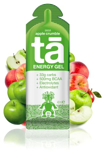 TA ENERGY - Gel Energétique - Apple Crumble x12 - Energie - Sodium - BCAA - Antioxydants - Idéal pendant les activités sportives 133Kcal