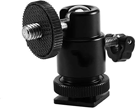 Rótula de Bola de Trípode para Cámara, Aluminio y Duradero, Giro de 360 ​​Grados, para Soporte de Luz de Flash