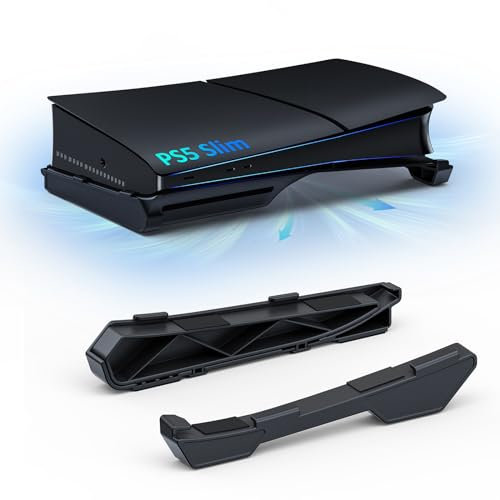 NexiGo Soporte Horizontal para Consola Delgada PS5, diseño Minimalista, Soporte Base para Accesorios PS5, Compatible con Playstation 5 Slim Disc y ediciones Digitales, Color Negro