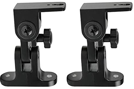 Boxenständer Lautsprecherständer Lautsprecherständer, 2 Stück, Lautsprecher-Wandhalterung, Zinklegierung, universeller Surround-Sound-Wandhalter (inkl. Schrauben) für Heimkino und Studio