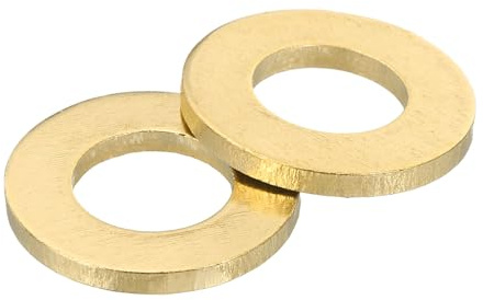 QUARKZMAN 30 Stück Unterlegscheiben M10 x 20mm x 2mm Dichtringe Flach Dichtungsringe Spaltscheiben Sicherungsscheiben Beilagscheiben Messing Muttern für Schrauben Bolzen KFZ Motoröl