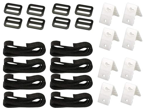 BUUNHI Poolabdeckung Spanngurte für Poolabdeckungen, Befestigungsgurte für Rollen, Set inkl. 8 Gurte mit Klettbändern, 8 Befestigungselemente Pool zubehör