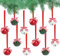 Jingle Bells 12 PCS Large Metal Bells - Red, White, Green, Christmas Tree Decorations with Ribbons, Hanging Ornaments for DIY Crafts
