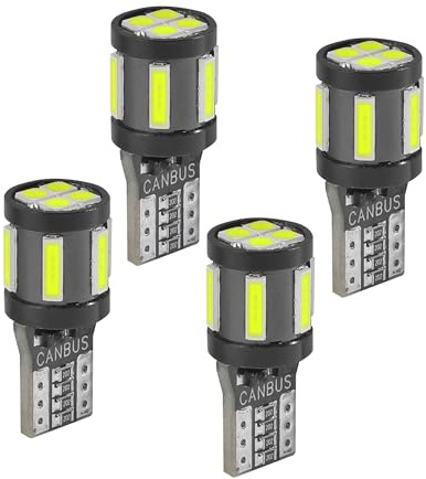 Flaconi Lampadine LED Auto,Luci Posizione LED,Luci di Posizione a LED,Luci Targa LED,Luci Targa,Lampadine Posizione LED,Adatto per Luci Della Targa,Luce Della Posizione,Luci Angolari (4PCS)