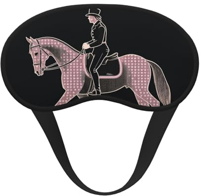 Schlafmaske für Seitenschläfer, Seiden-Augenmasken, superweich, Augenschutz, mit elastischem Band, Verdunkelung, Augenmaske, Dressur, Dressur, Reiter, Pferd, Nacht-Augenbinde für Damen, Herren, Reisen