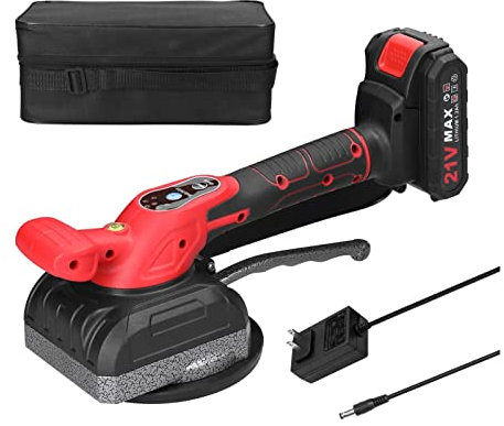 Vibrateur de carrelage portable à ventouse for carrelage, machine de pose de carrelage, vibrateur de sol automatique réglable, outil de nivellement avec batterie(1 Battery Plug)