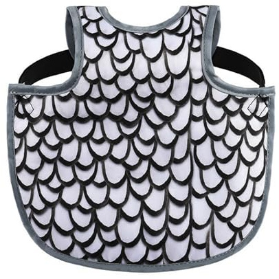 Tablier de protection réglable pour poules, tenue imperméable, fournitures d'élevage d'ailes d'animaux 31,5 x 23,9 cm, sangles réglables pour habitat de volaille, poulailler, ferme, noir/blanc, Refer