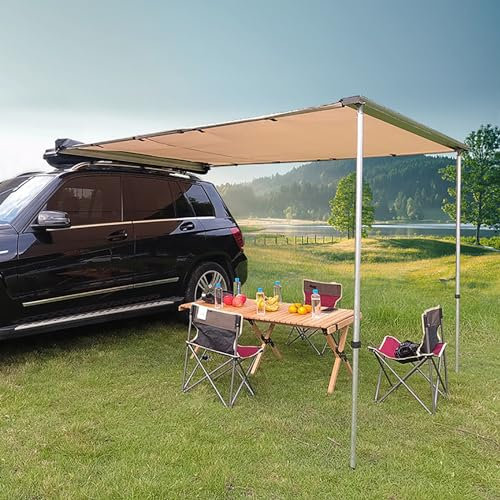 Toldo Lateral extraíble para Coche o Caravana, con Tejido antidesgarro 420D, Altura Ajustable (tamaño: 200 x 250 cm/6,6 x 8,2 pies)