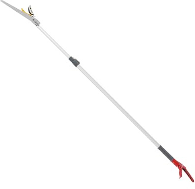Tree Loppers,Telescopic Tree Pruner,120-220cm Branch Cutters Comes with Plastic Cover and Gloves,Long Handled Garden Shears Suitable for Pruning and Sawing Branches(Red)
