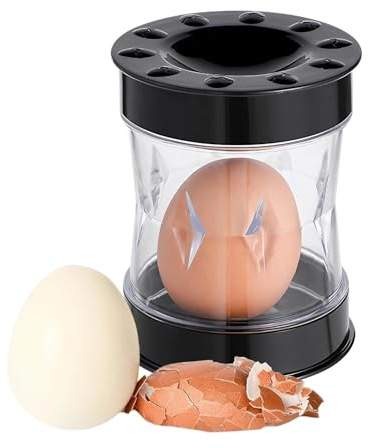 Hard Boiled Egg Peeler, Effortless Egg Shell Remover, Egg Peeler Tool for Perfectly Peeled Eggs, Kitchen Gadget for Cooking, Egg Shell Opener for Chicken Quail Eggs, Shake to Instantly Peel
