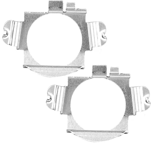 Pretfy Paar H7 LED-Scheinwerfer-Glühbirnen-Adapterhalter, Silber, für &
