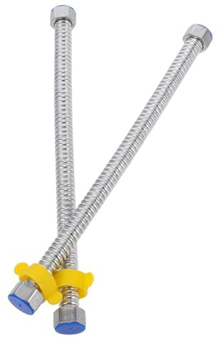 Gatuida 2pièces Tuyau Acier Inoxydable Raccord Eau Pour Chauffe-eau Tuyau Ondulé Tube De Connexion Pour Appareils Électroménagers
