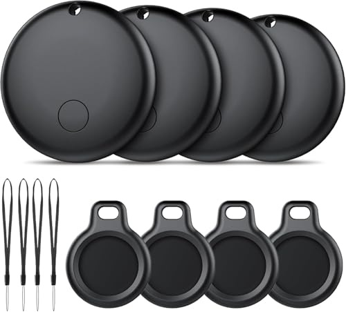 Air Tracker Tag Android Smart Tag, Schlüsselfinder KeyFinder kompatibel mit Google Mein Gerät Finden APP (Android NUR), Bluetooth Key Finder für Gepäck/Taschen/Koffer/Brieftasche (4Pack Weiß)