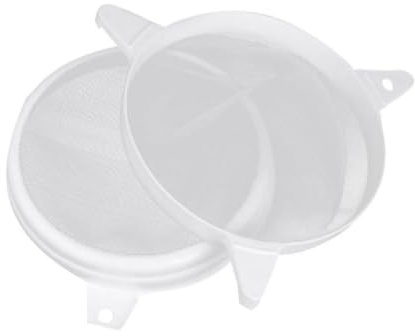 Angoily Doppelsieb Honigfilter Kunststoff Bienenzucht Imker Werkzeug Nylon Feinfilter Anti rost Korrosionsbeständig Große Kapazität Praktisch für Anfänger und Profi Imkern