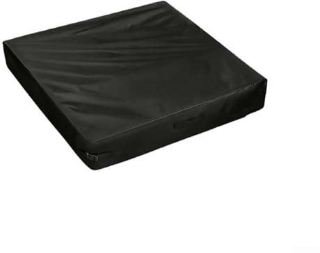 Waterproof Oxford Fabric Sandbox Cover, for Outdoor Square Sandboxes 127 x 102 x 20 cm, Black, Drawstring & Buckle Closure(210D)