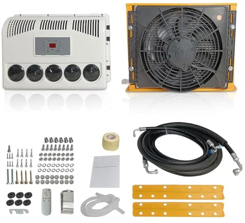 Climatiseur de stationnement pour camion Split avec télécommande, 750 W, silencieux, refroidissement rapide pour semi-camion, tracteur, camping-car, camionnette, camping-car, remorque