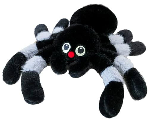 Uanqfegy Animal de Peluche de araña saltarina Realista, muñeca de Almohada de araña de Felpa ultrasuave de 11, 8 Pulgadas para niños Adultos, Gris